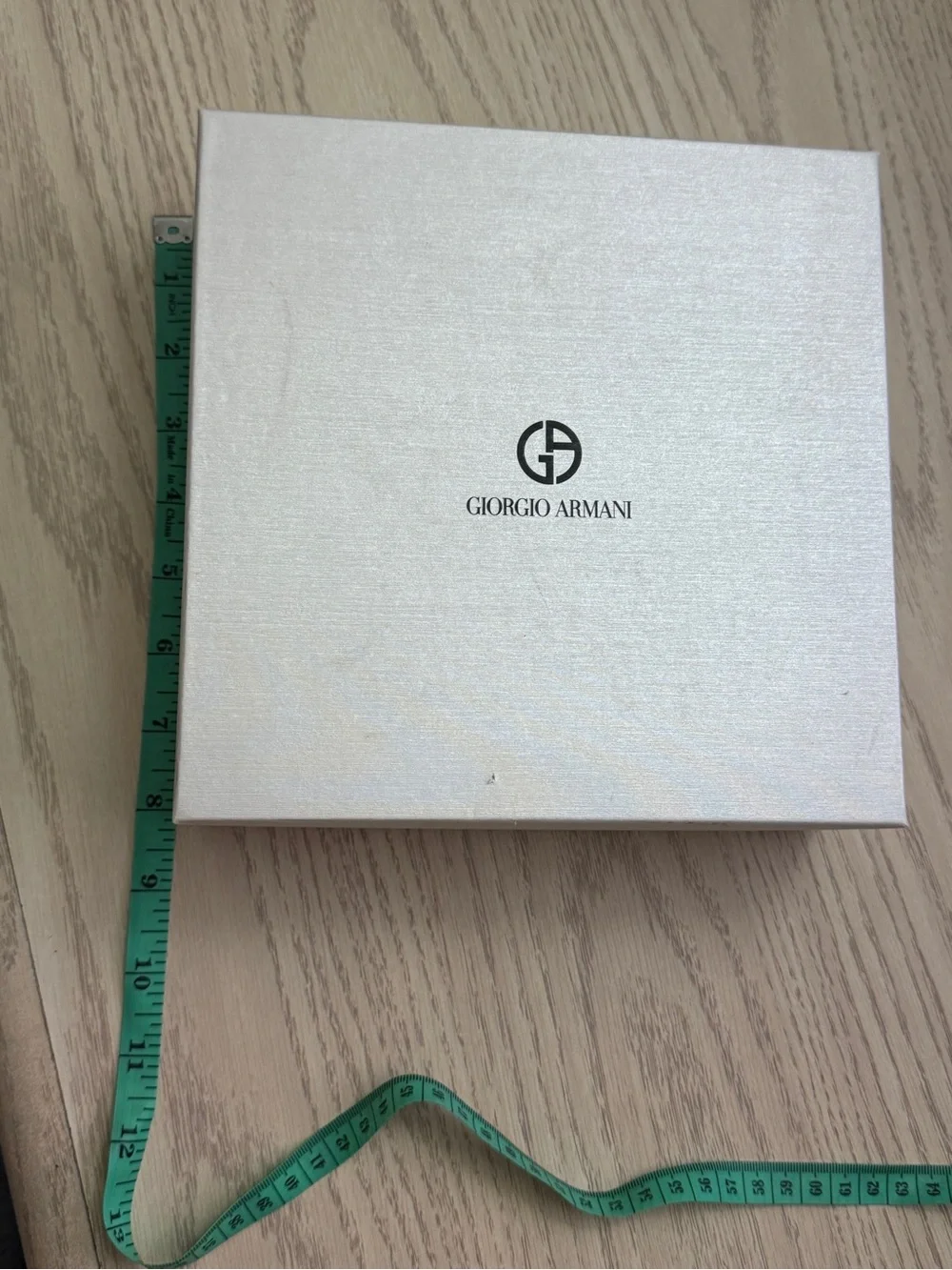 Empty Gift Box Giorgio Armani My Way White Textured 8”x8”x4.5”
